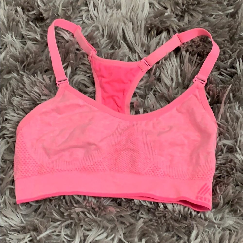 Pink sports bra